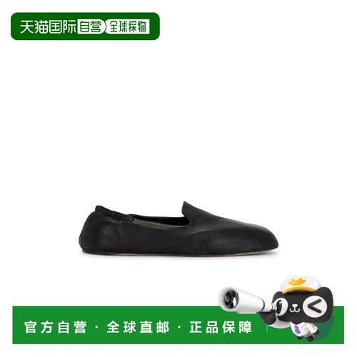 1h可退 The Row 女士 CASA 黑色纳巴革芭蕾平底鞋 F1855SN60女鞋