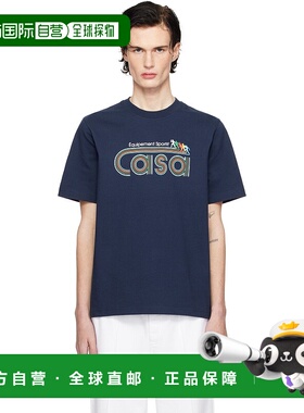 香港直邮Casablanca 男士 海军蓝 Equipement Sportif T 恤 MPS25