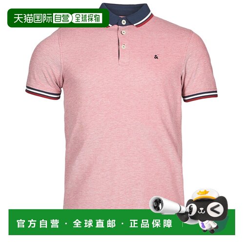 欧洲直邮Jack & Jones 男衣服 短袖POLO衫 红色 春夏 JJEPAULOS