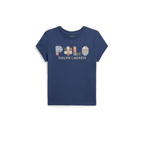 美国直邮Polo Ralph Lauren Polo 拉夫 劳伦 女童 Patchwork-logo