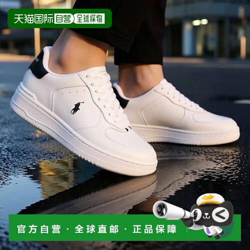 自营欧洲直邮Ralph Lauren拉夫劳伦 Masters Court男女同款白色//