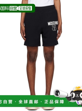 香港直邮Moschino 莫斯奇诺 男士 黑色 Double Smiley 短裤 03472