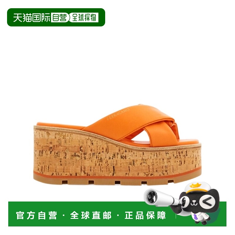 香港直邮Salvatore Ferragamo 露趾坡跟鞋 01H481菲拉格慕