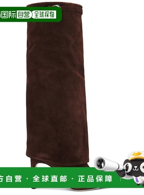 1h可退 香港直邮Staud 女士 Wally 翻折高跟靴子 F24F1003CS麂皮