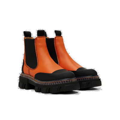 1h可退 香港直邮Ganni Cleaned 切尔西靴 S1978厚底鞋短靴