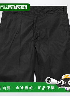 1h可退 香港直邮Prada 普拉达 男士 RENYLON 黑色百慕大短裤 SPG3