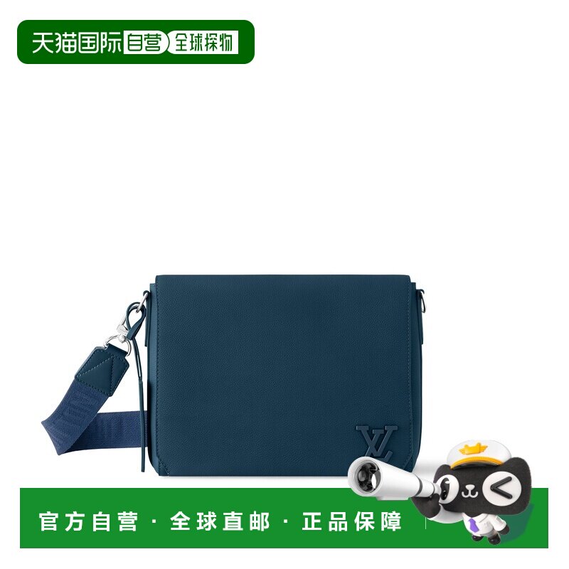 自营1h可退 欧洲直邮LV路易威登 Takeoff男士大西洋蓝皮革logo标