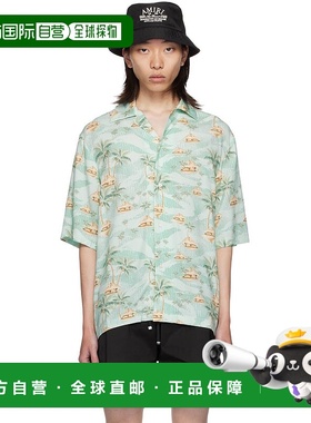 香港直邮AMIRI 男士 绿色 Repeat Palm 衬衫 AMSTBW1014