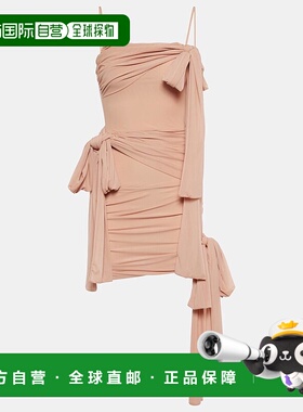 1h可退 香港直邮Blumarine 蓝色情人 女士 褶皱针织迷你连衣裙 00