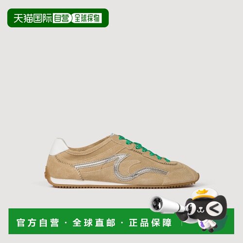 自营欧洲直邮Sandro桑德罗 Light Wave女士米色绒面革运动鞋