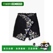 巴尔曼 女士 裹式 香港直邮Balmain 精饰花呢迷你半身裙 XF1LB354P