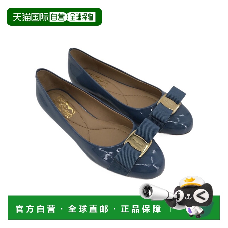 香港直邮Salvatore Ferragamo 徽标细节芭蕾鞋 0592123VARINA