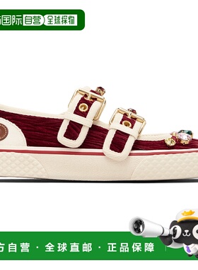 1h可退 香港直邮valentino 华伦天奴 女士 红色 Double Buckle 运