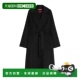 自营 MAX MARA Studio女士羊毛混纺拆卸腰带翻领西装 大衣