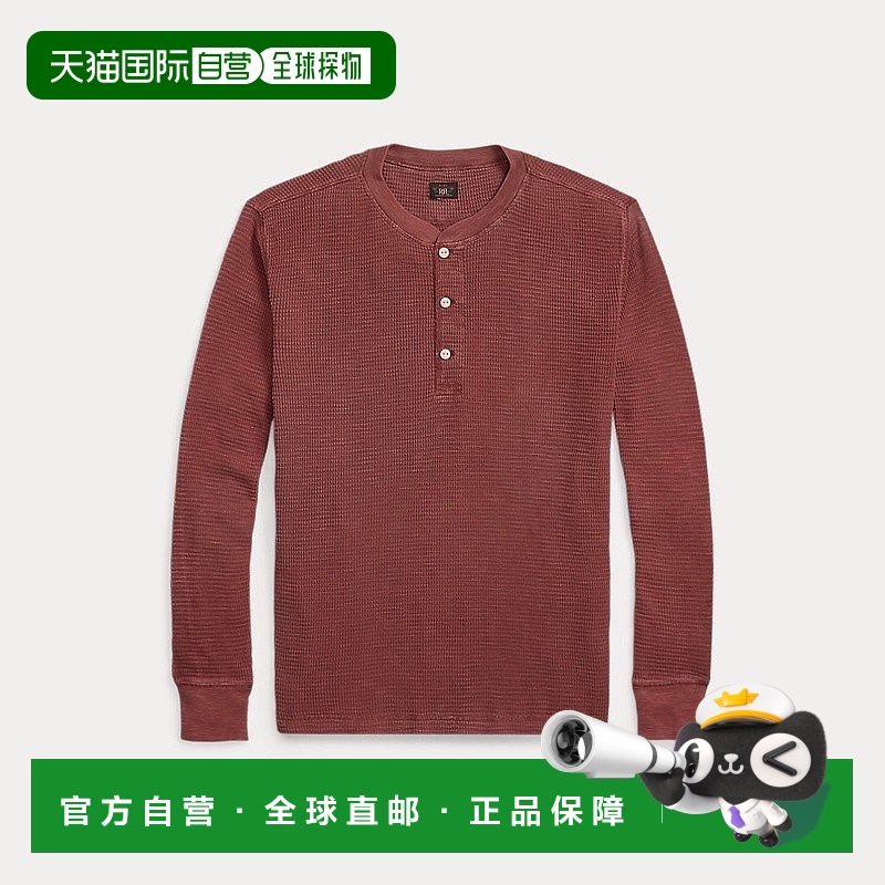 欧洲直邮RALPH LAUREN拉夫劳伦 RRL突尼斯华夫格领长袖毛衣