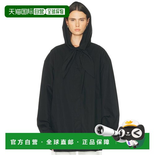 1h可退 香港直邮toteme 女士 黑色有机棉围巾领夹克 262WRO0292FB