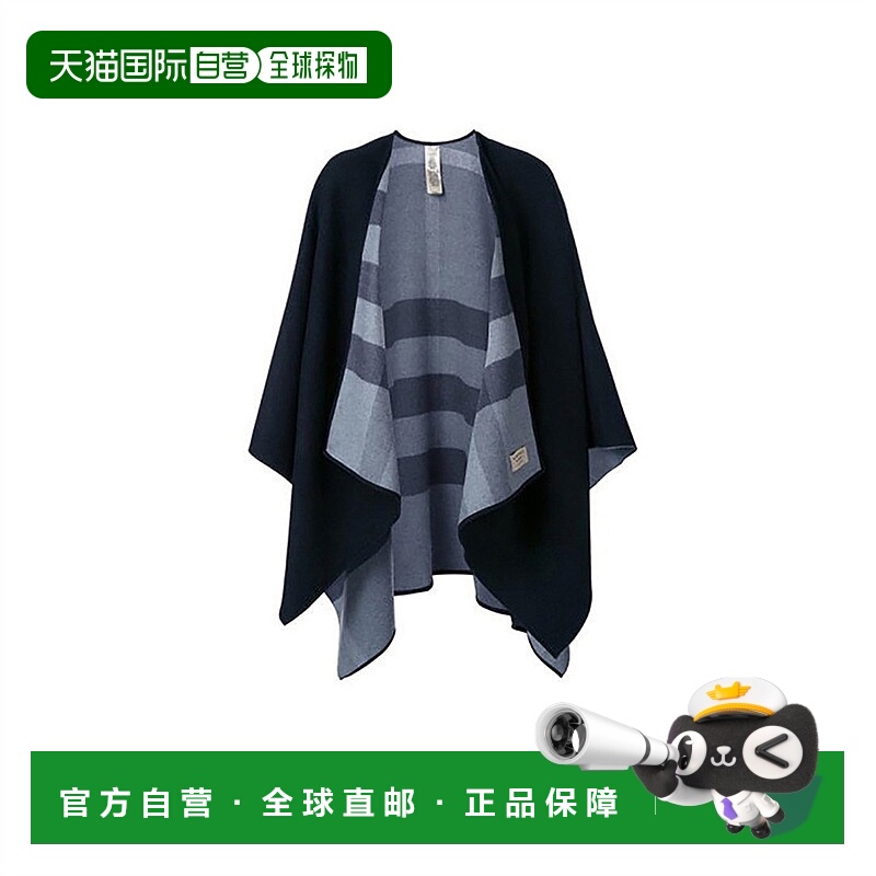 自营欧洲直邮BURBERRY博柏利 羊毛格纹双面保暖围巾披风外搭情侣