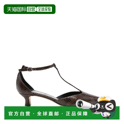 1h可退 香港直邮aeyde 女士 LIZ MOKA 蛇纹小牛皮凉鞋 A11PU05960