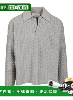 1h可退 香港直邮Ami Paris 男士 粗线针织Polo衫 H25UPL403KN0104