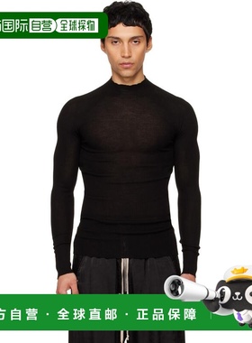 香港直邮rick owens 瑞克 欧文斯 男士 黑色 Temple Ribbed Lupet