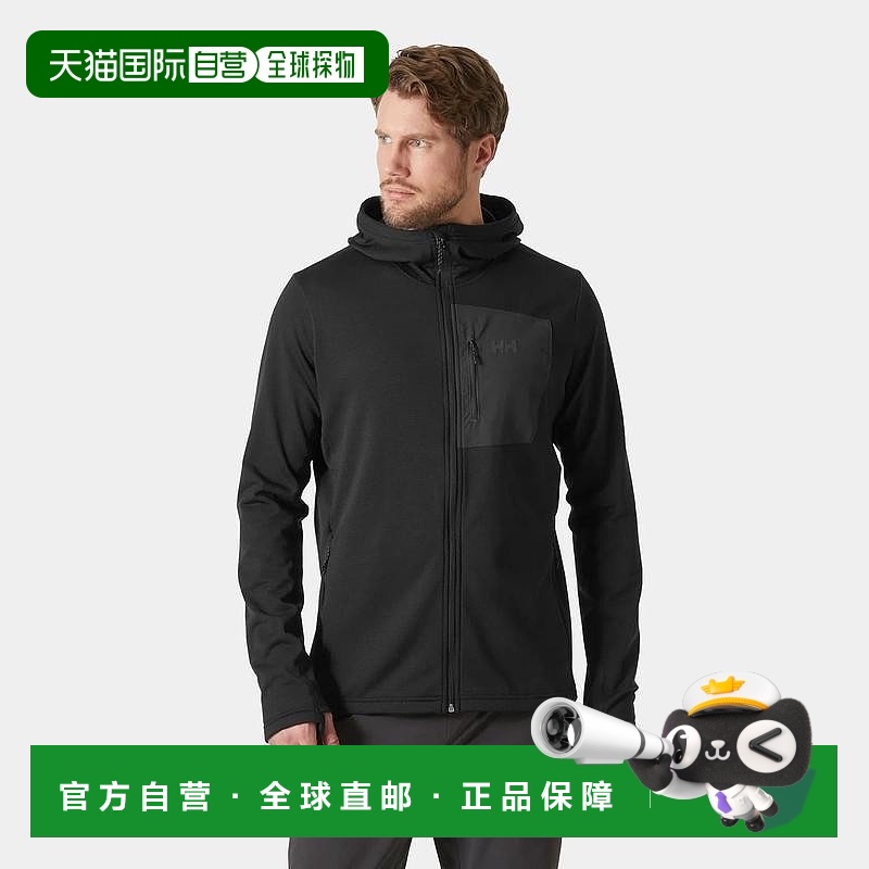 自营欧洲直邮Helly Hansen 男士黑色聚酯Versalite连帽抓绒夹克