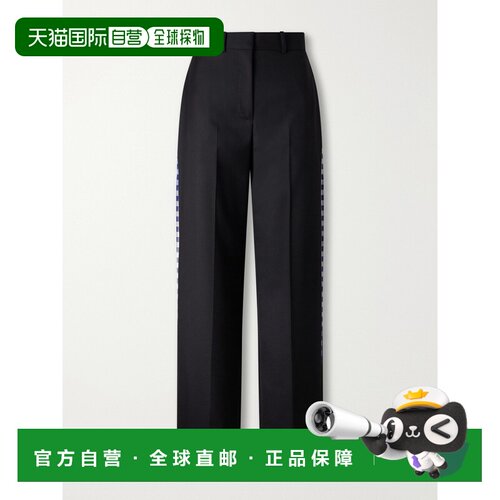 1h可退 香港直邮LOEWE罗意威Gingham-trimmed女士长裤