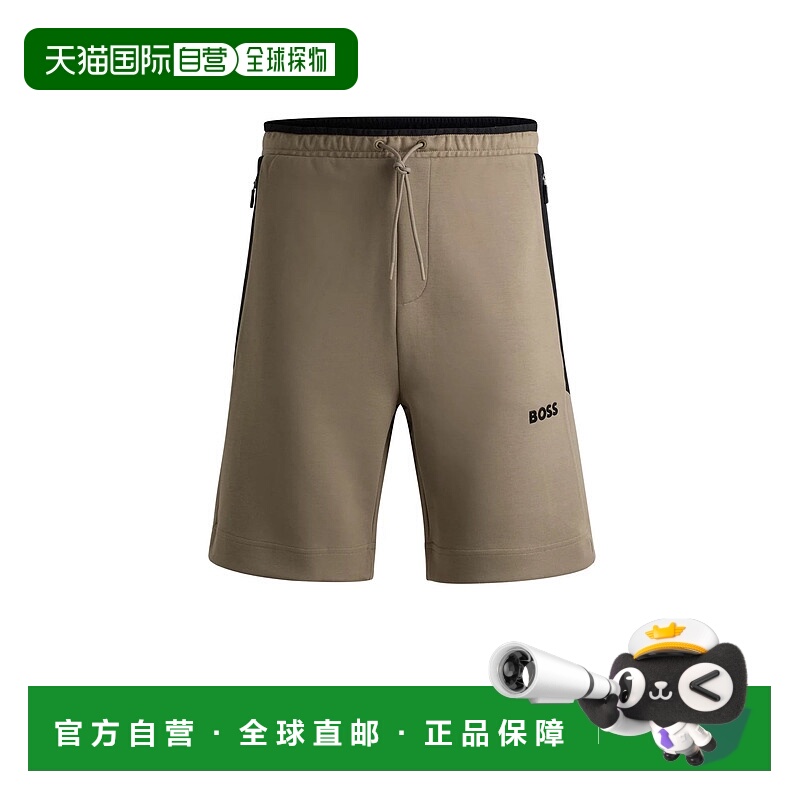 1h可退 欧洲直邮hugoboss男士休闲裤短裤休闲流行穿搭外旅行