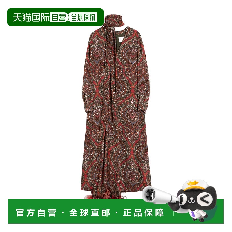 香港直邮Valentino 乔其纱中长连衣裙 BVADB199F