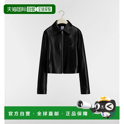自营欧洲直邮Dior迪奥  Medaillon女士黑色羊皮革夹克皮衣