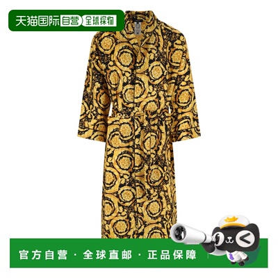 1h可退 香港直邮versace 范思哲 女士 巴洛克图案束腰睡衣 100368