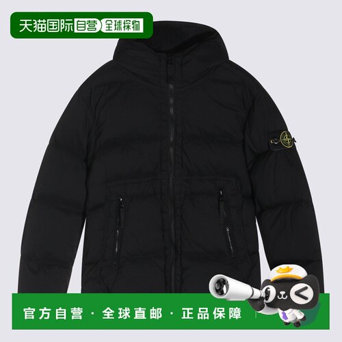 1h可退 香港直邮Stone Island 石头岛 女童 黑色蓬松羽绒夹克童装