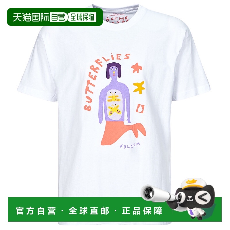 欧洲直邮Volcom 男士 FA ARTHUR LONGO 2 LSE SST 短袖T恤 白色