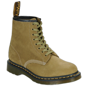 欧洲直邮dr. martens 女士卡其色皮革8孔复古时尚baida休闲马丁靴