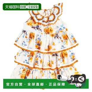 香港直邮ZIMMERMANN 女童 Halcyon 层叠花朵棉质连衣裙童装