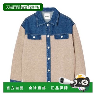 自营欧洲直邮Sandro 针织和牛仔布心外套休闲时尚百搭舒适流行穿