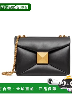 1h可退 【99新未使用】香港直邮VALENTINO 23FW 黑色徽标链式翻盖