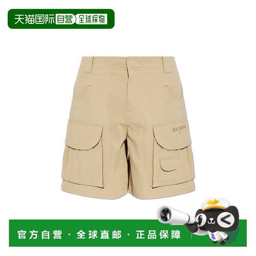 香港直邮BALMAIN 男士短裤 HH1PB125CG550AN CO 花色 棉质工装百