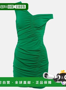 1h可退 香港直邮Self-Portrait 女士 褶皱迷你连衣裙 green绿色