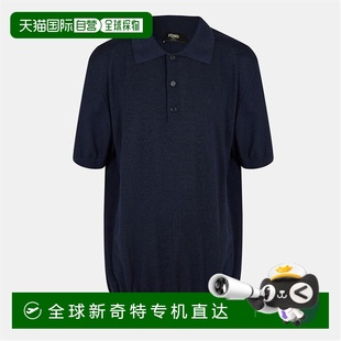 blue蓝色 男士 羊毛Polo衫 舒适时尚 香港直邮Fendi 1h可退 芬迪