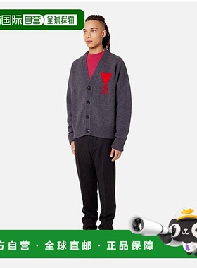 香港直邮Ami Paris V领针织开衫时尚舒适正品百搭UKC002.018IM067