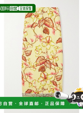 1h可退 香港直邮ZIMMERMANN 女士 Matchmaker 水晶装饰印花亚麻中