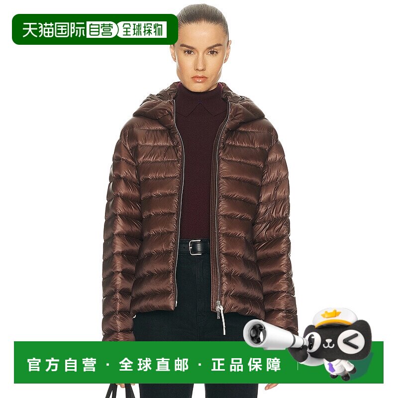 香港直邮Jil Sander 吉尔 桑达 女士 棕色尼龙羽绒夹克 J40AF0168
