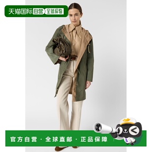 自营欧洲直邮GERARD DAREL Jannis女士卡其色中长款连帽派克大衣