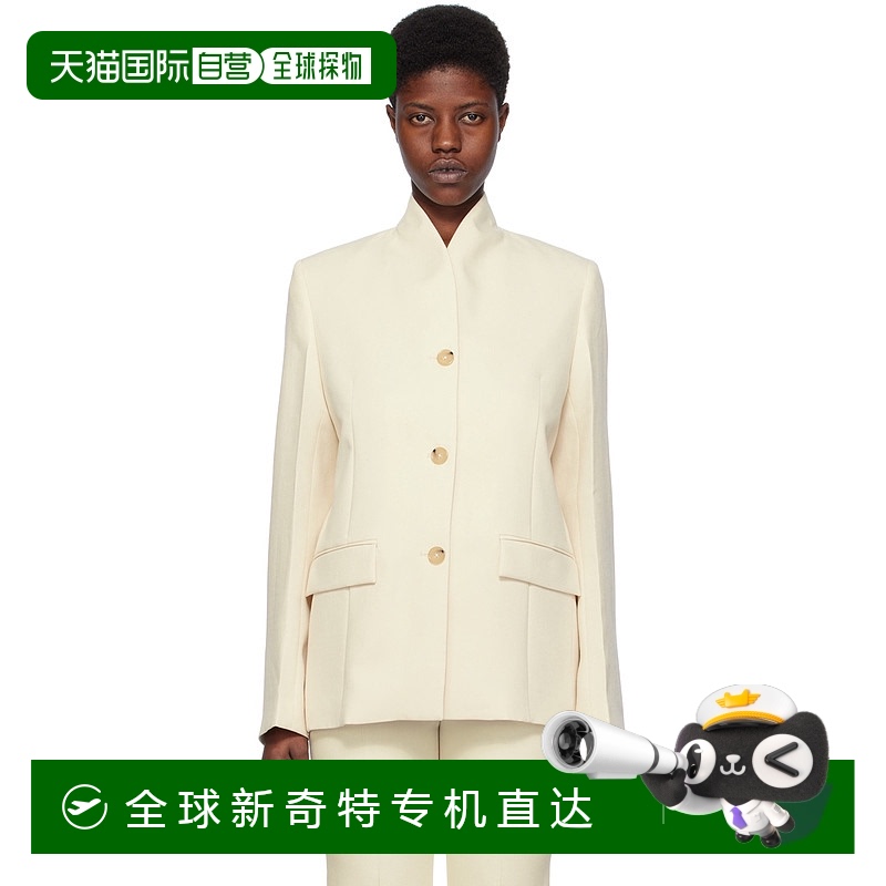 香港直邮TOTÊME 女士 灰白色 Overlay 西装外套 241WRZ1063FB0065