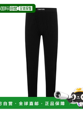 1h可退 香港直邮Tom Ford 黑色logo腰边秋裤 T4LM11040