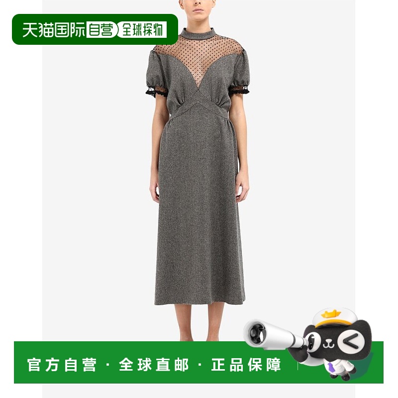 香港直邮Maison Margiela 半透明拼接人字纹图案连衣裙 S51CU0244