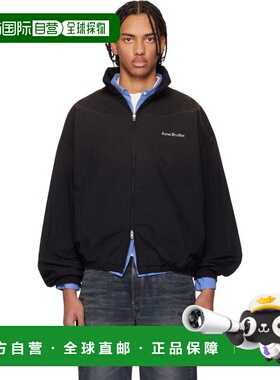1h可退 香港直邮Acne Studios 艾克妮 男士 黑色 Logo Zipper 夹