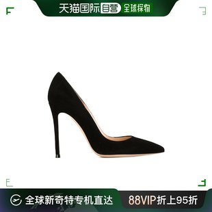 香港直邮Gianvito Rossi女士高跟鞋 黑色舒适休闲百搭细跟简约尖头