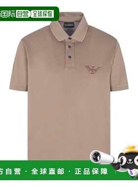 香港直邮Emporio Armani 鹰徽印花珠地网眼针织 POLO 衫 EM003524