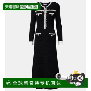 钉珠华尔夫针织中长连衣裙 1h可退 香港直邮Self Portrait 女士